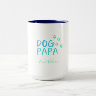Modern Blue Dog Papa Tasse