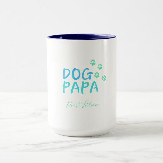 Modern Blue Dog Papa Tasse (Zentrum)