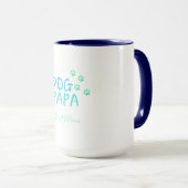 Modern Blue Dog Papa Tasse (VorderseiteRechts)