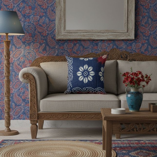 Modern blue elegant stylish contemporary chic kissen (Von Creator hochgeladen)