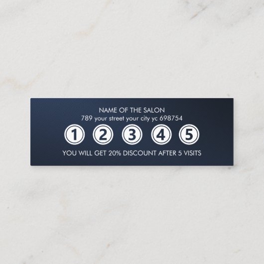 Modern Blue Elegante Treuekarte (Rückseite)