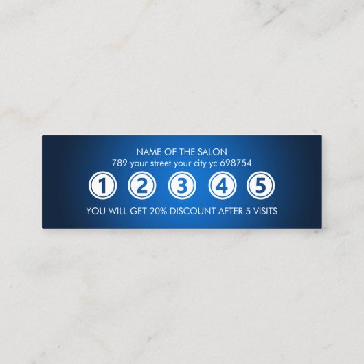 Modern Blue Elegante Treuekarte (Rückseite)