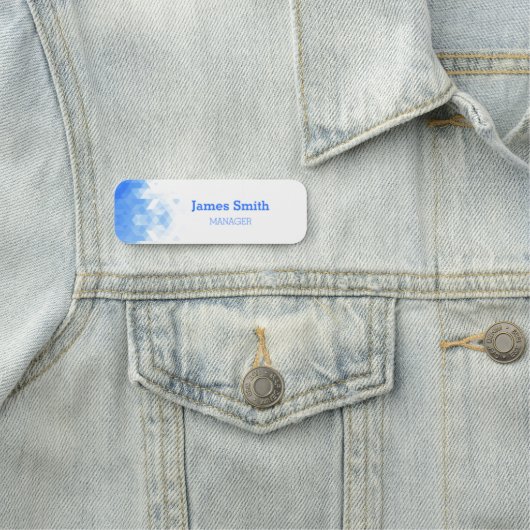 Modern Blue Employee ID Namensschild (Beispiel)