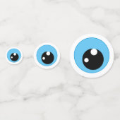 Modern Blue Evil Eye Protection Geburtstag Konfetti (Rückseiten)