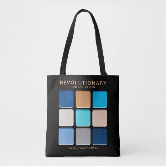 Modern Blue Eyeshadow Pallete Name Makeup Artist Tasche (Vorderseite)