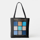Modern Blue Eyeshadow Pallete Name Makeup Artist Tasche (Rückseite)
