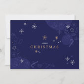 Modern Blue Family Weihnachts-Weihnachtskarte Feiertagskarte (Vorderseite)