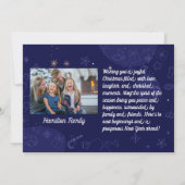 Modern Blue Family Weihnachts-Weihnachtskarte Feiertagskarte (Rückseite)