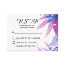 Modern Blue Floral Pink Aquarell UAWG Tropisch