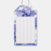 Modern Blue Floral Vielen Dank Geschenkanhänger (Rückseite)