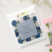 Modern Blue Floral Watercolor Geschenktütchen (Versiegelt)