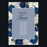 Modern Blue Floral Watercolor Tischnummer<br><div class="desc">Modernes Hochzeitsdesign in Blau und Weiß mit Aquarellfarben-Blume. Dieses moderne Hochzeitsdesign ist ideal für alle Jahreszeiten, Frühjahr, Sommer, Herbst und Winter. Eine elegante Blau-Weiß Rosen und ihre grüne Aquarellbilderstruktur. Ein klassisch blühendes Hochzeitsdesign mit modernen Tischnummern. Auch die passenden Hochzeitseinladungen und andere Schreibwaren sind verfügbar. Passen Sie die Anzahl an und...</div>
