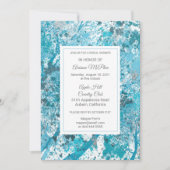 Modern Blue Forest Bridal Dusche Einladung (Vorderseite)