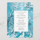 Modern Blue Forest Bridal Dusche Einladung (Vorne/Hinten)