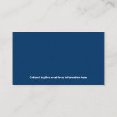 Modern Blue Foto Real Anwesen Visitenkarte (Rückseite)