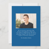 Modern Blue Frame 2 Photo Graduation Ankündigung (Rückseite)