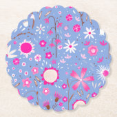 Modern Blue Fresh Blume Botanisch Untersetzer (Vorderseite)