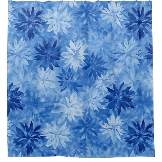 Modern Blue Frost Duschvorhang (Vorderseite)