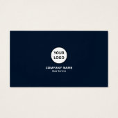 Modern Blue Geometric Corporate Business Card (Rückseite)