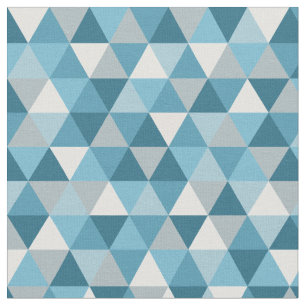 Modern Blue Geometric Material Stoff