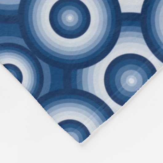 Modern Blue Geometric Muster Fleecedecke (Ecke)