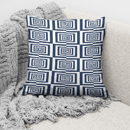Modern Blue Geometric Muster Kissen