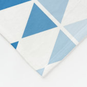 Modern Blue Geometric Triangle Pattern Blanket Fleecedecke (Ecke)