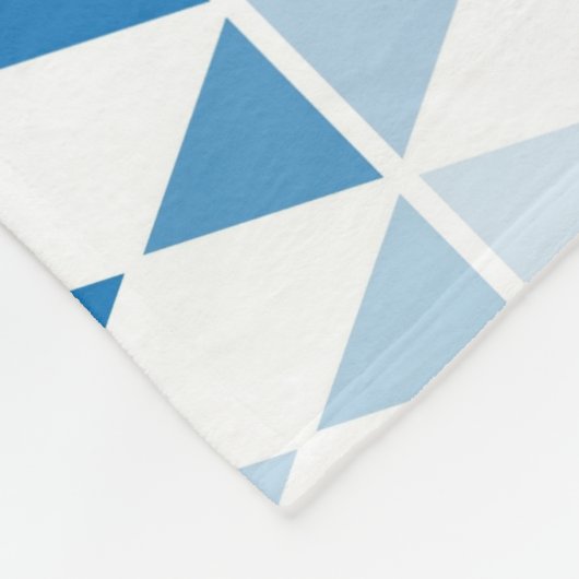 Modern Blue Geometric Triangle Pattern Blanket Fleecedecke (Ecke)