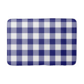 Modern Blue Gingham Badematte (Vorderseite)