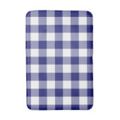 Modern Blue Gingham Badematte (Vorderseite Vertikal)