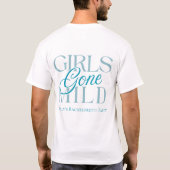 Modern Blue Girls Gone Milde Wellness-Center Bache T-Shirt (Rückseite)