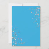 Modern Blue Glam Diamonds Background Brautparty Einladung (Vorderseite)