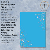 Modern Blue Glam Diamonds Background Brautparty Einladung