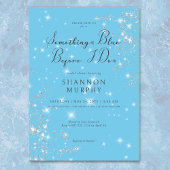 Modern Blue Glam Diamonds Background Brautparty Einladung
