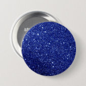 Modern Blue Glitzer Button (Vorne & Hinten)