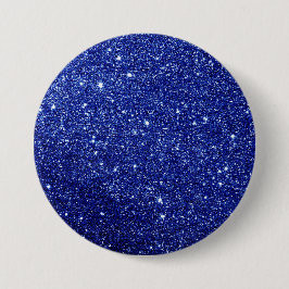 Modern Blue Glitzer Button