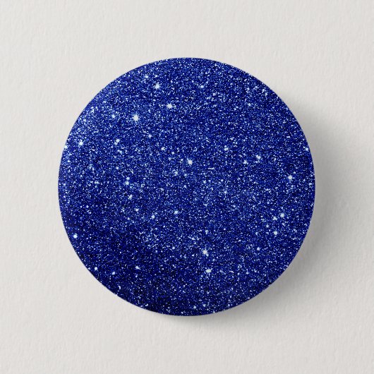 Modern Blue Glitzer Button (Vorderseite)