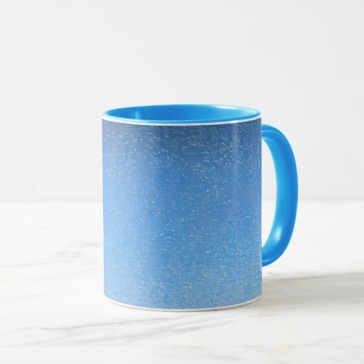 Modern Blue Glitzer Combo Tasse (VorderseiteRechts)