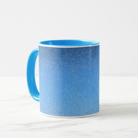 Modern Blue Glitzer Combo Tasse (Vorderseite Links)