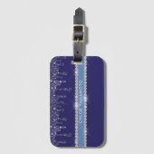 Modern Blue Glitzer Tropfen Sparkling Diamond Gepäckanhänger (Vorderseite Vertikal)