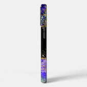 Modern Blue Glitzern Agate Monogram Name Case-Mate iPhone Hülle (Rückseite / Links)