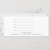 Modern Blue Gold Agate Geschenkgutschein (Rückseite)