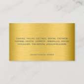 Modern Blue Gold Construction Building Visitenkarte (Rückseite)