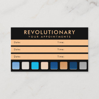 Modern Blue Gold Eyeshadow Pallete Makeup Artist Terminkarte
