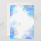 Modern Blue Gold Girly Trendy Sweet 16 Einladung (Rückseite)