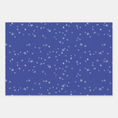 Modern Blue & Gold Happy Hanukah Stars Geschenkpapier Set (Vorderseite 2)