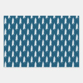 Modern Blue & Gold Happy Hanukkah Trees Geschenkpapier Set (Vorderseite 2)