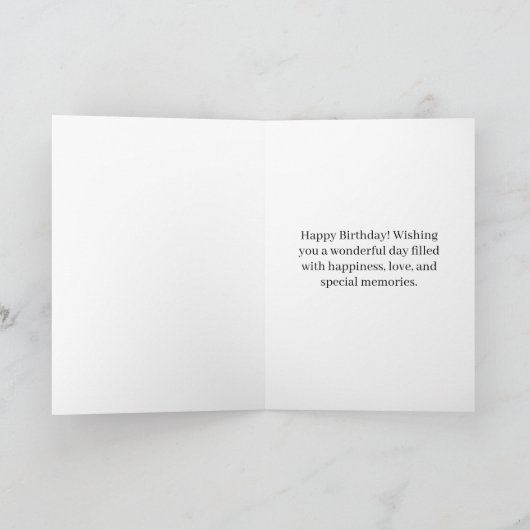 Modern Blue & Gold Photo Name 16th Birthday Karte (Innenseite)