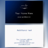Modern Blue Gradient Add Logo Custom Professional Visitenkarte