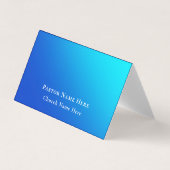 Modern Blue Gradient Custom Text QR Code Pastor Visitenkarten (Vorderseite)